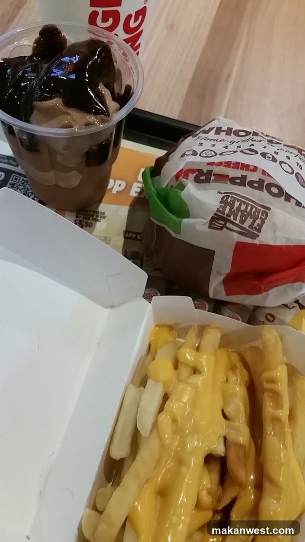 Burger, Fries, and Dessert