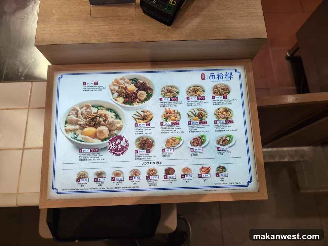Noodles and Sides Menu