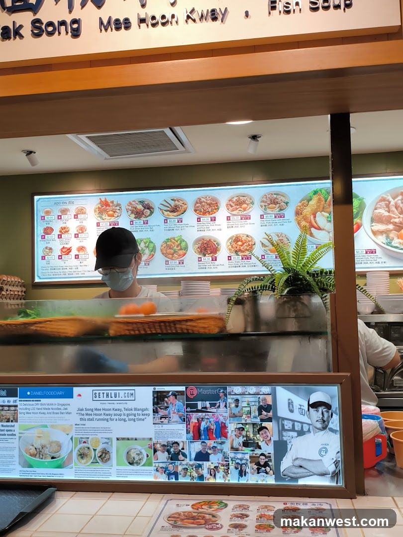 Food Stall with Menu and Staff