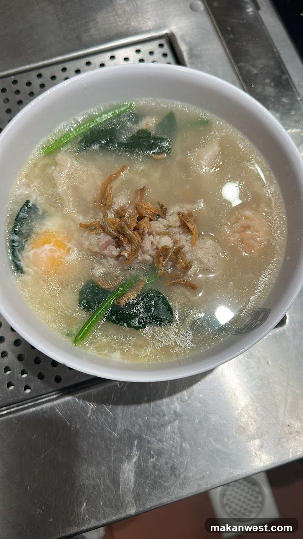 Congee with Egg and Anchovies