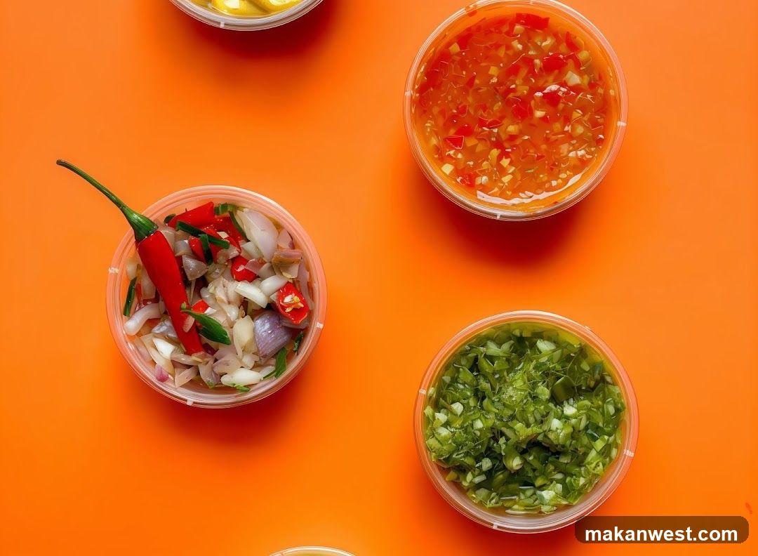 Diced Chili and Onion Condiments