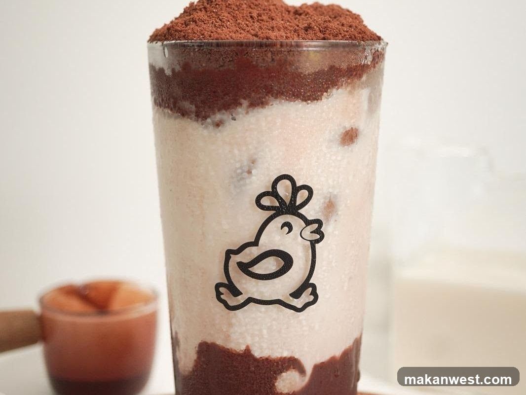 Chocolate Drink with Powder Topping