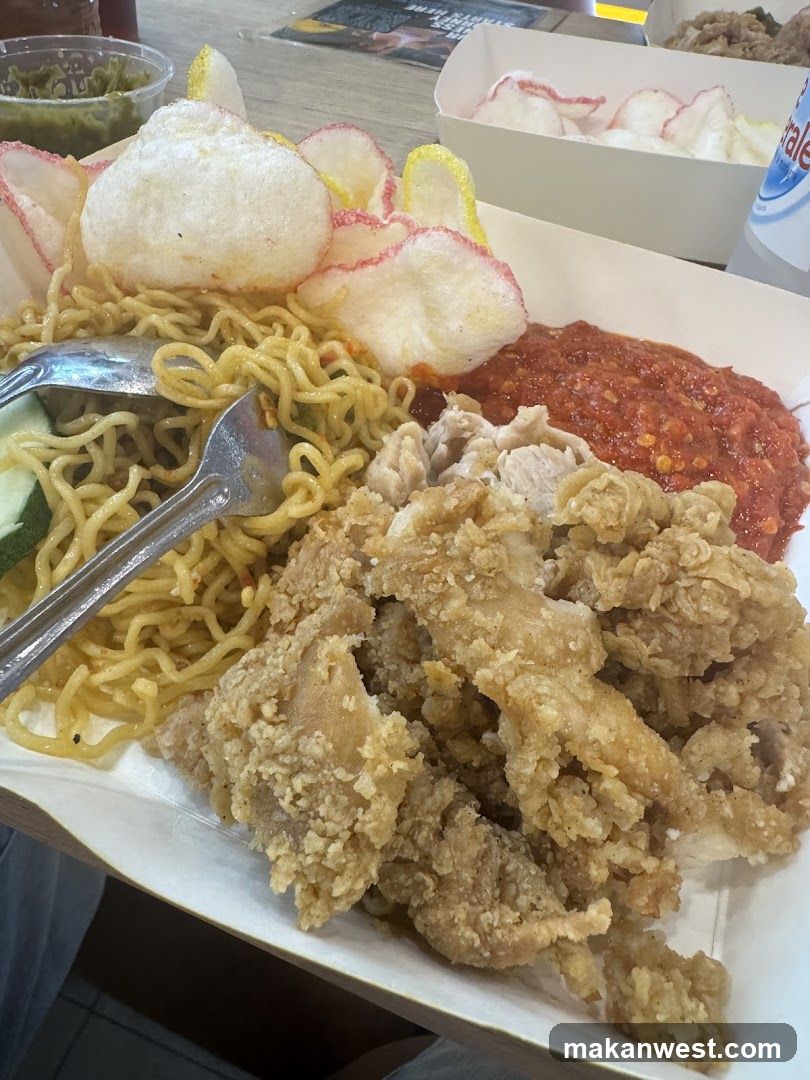 Fried Chicken and Noodles