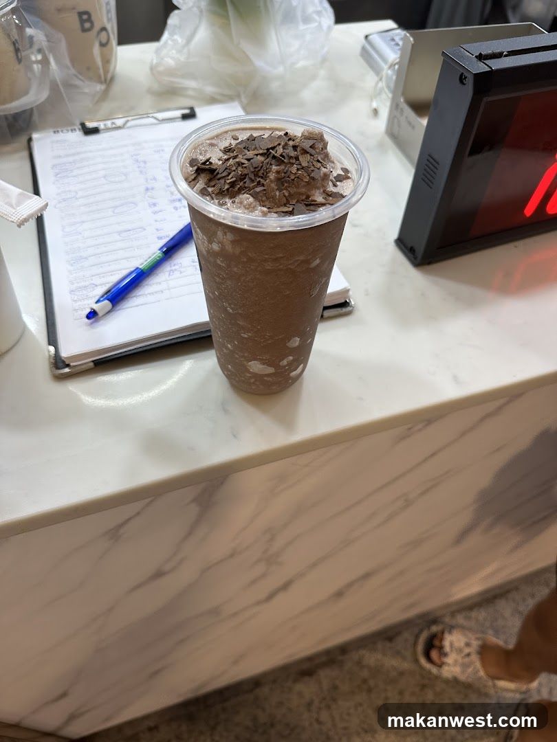 Chocolate Frappe with Shavings