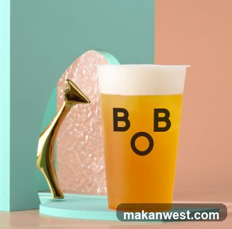 Beverage with cartoon face