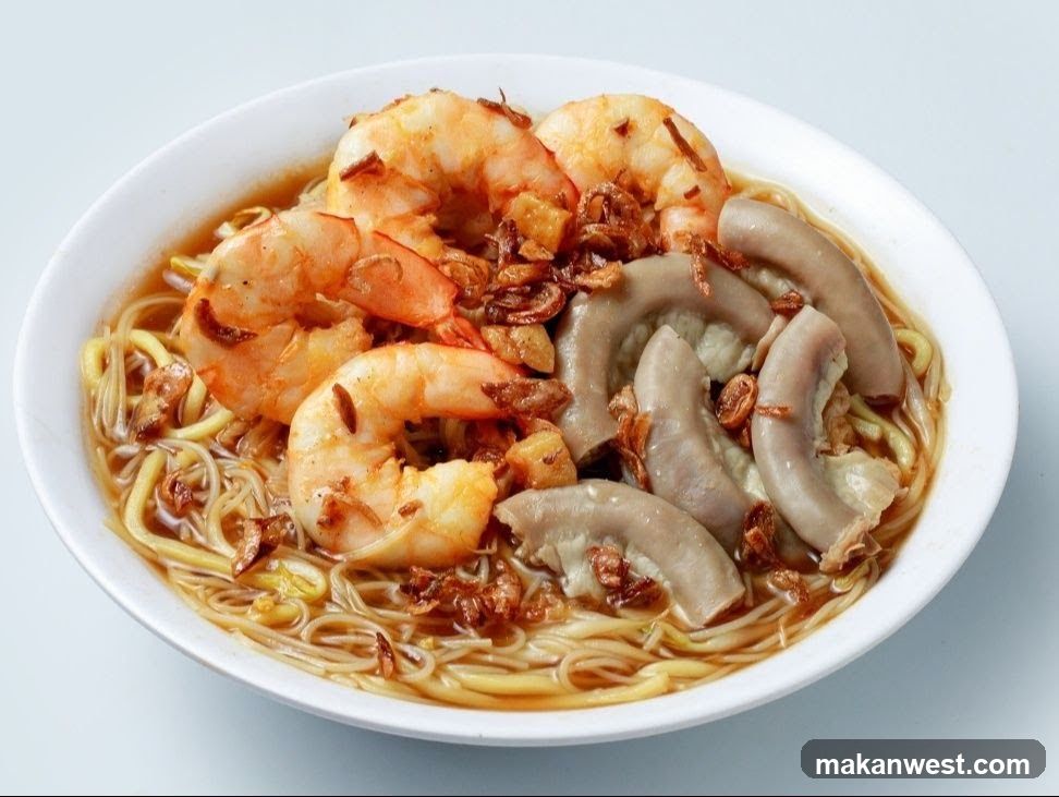 Shrimp and Intestine Noodles
