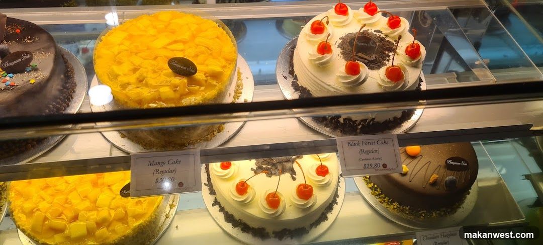 Cakes in a Display Case
