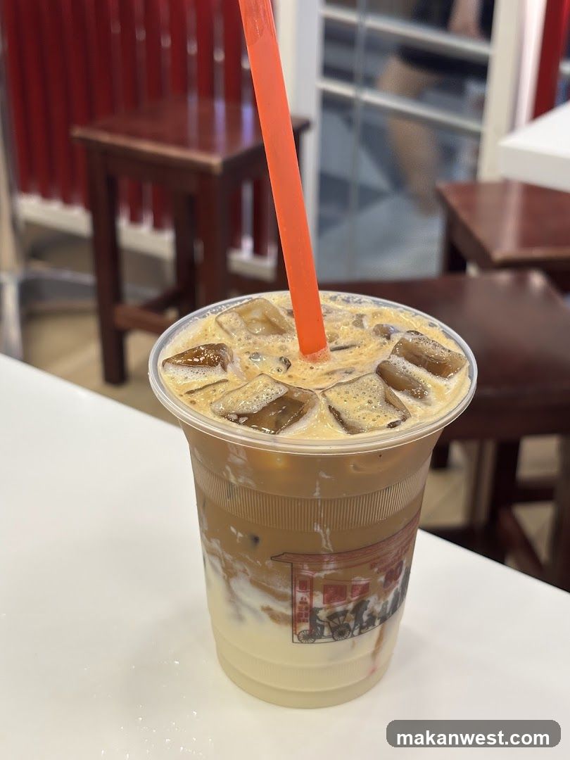 Iced Coffee with Cream and Straw