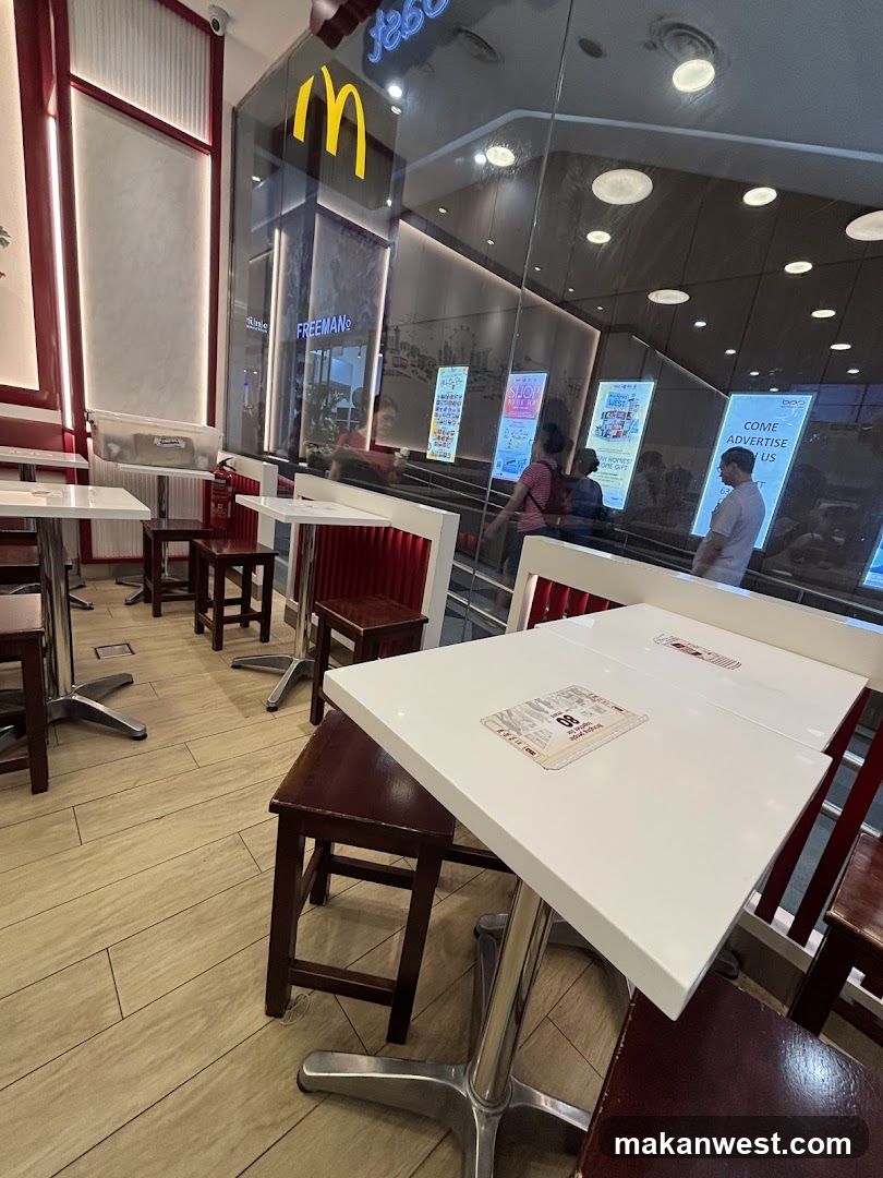 McDonald's Interior with Tables and Chairs