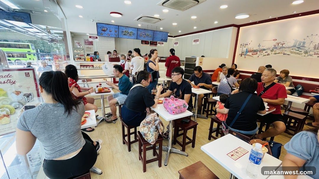 Diners at a casual eatery
