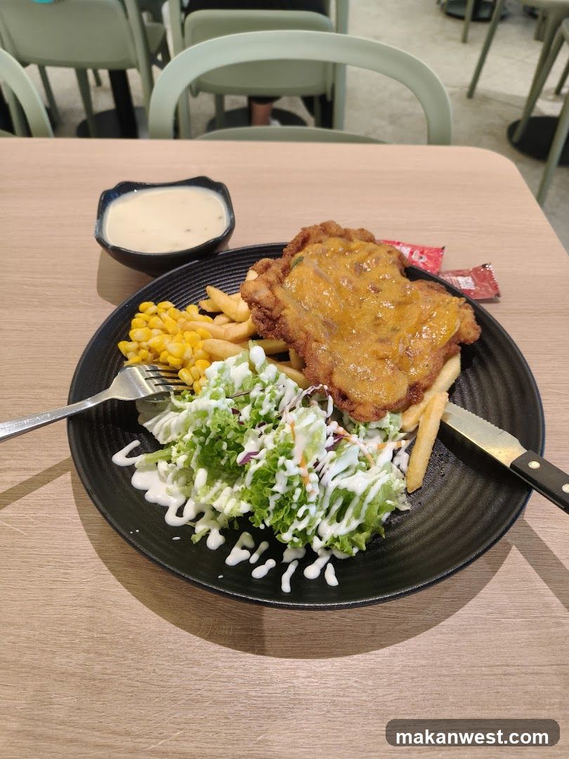 Chicken dish with sides