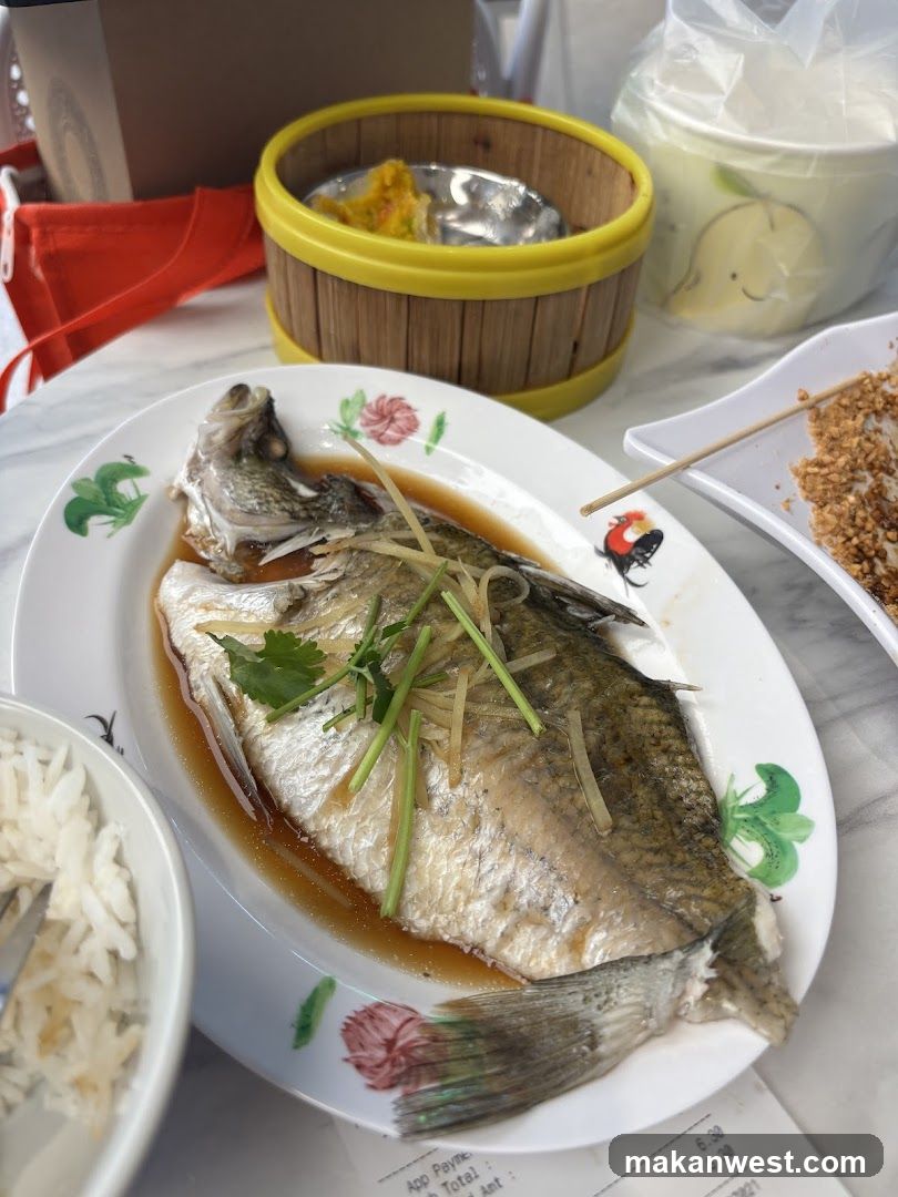 Steamed Fish with Rice and Dim Sum