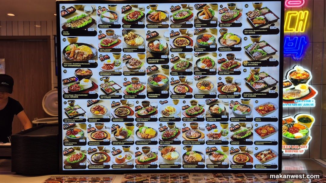 Korean Food Menu