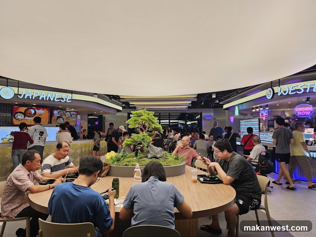 Food court with Japanese and Western stalls