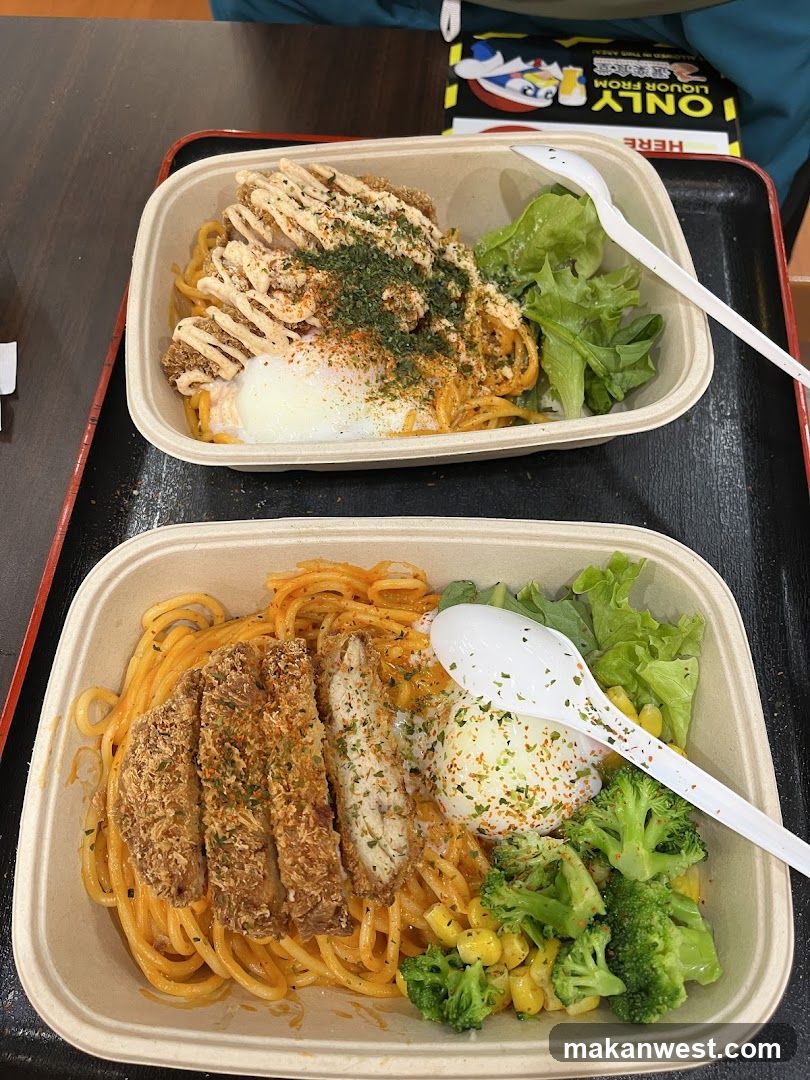Two Takeout Pasta Bowls