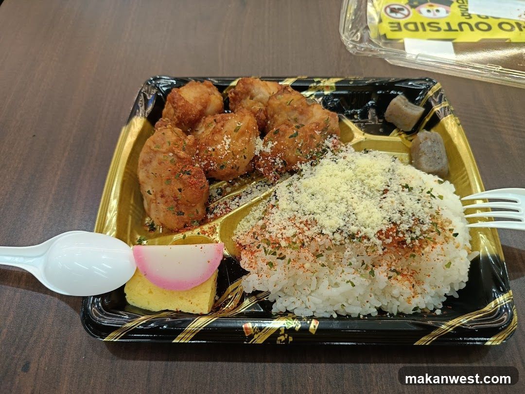 Bento Box with Fried Chicken and Rice