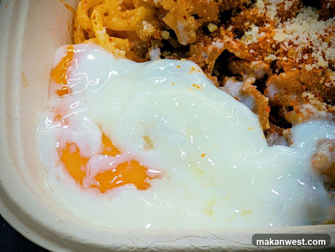 Pasta with Egg and Toppings