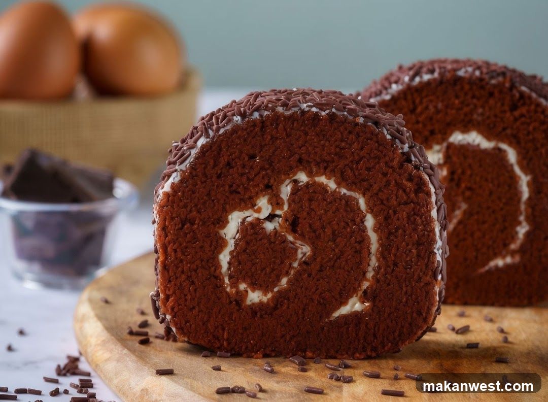 Chocolate Swiss Roll Cake