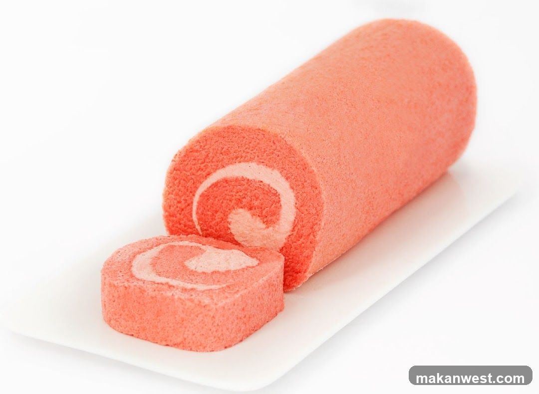 Pink Swiss Roll Cake