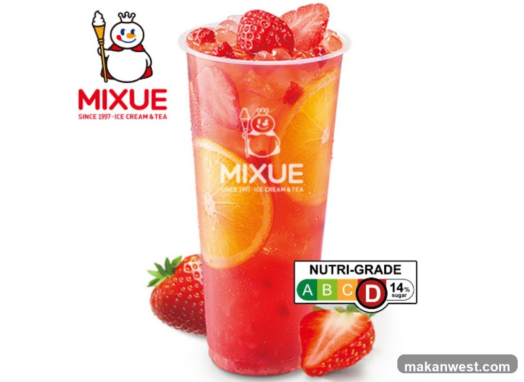 Mixue Strawberry Orange Drink