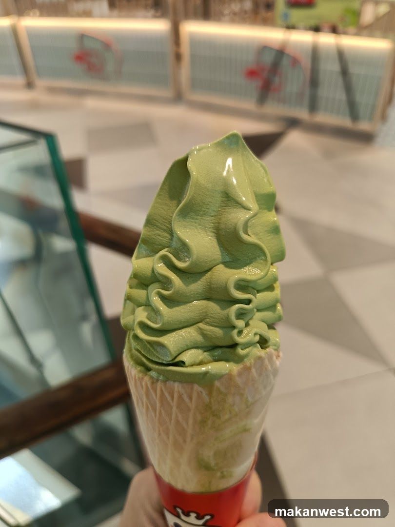 Matcha Soft Serve Ice Cream Cone
