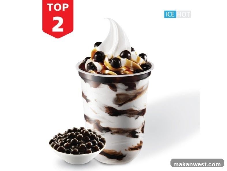 Dessert with Boba Pearls