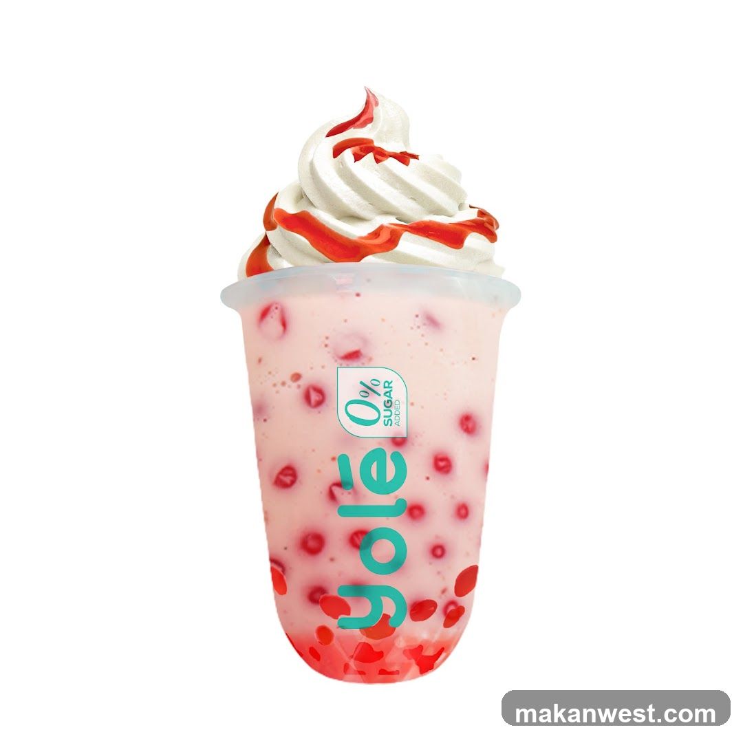 Strawberry Drink with Whipped Cream