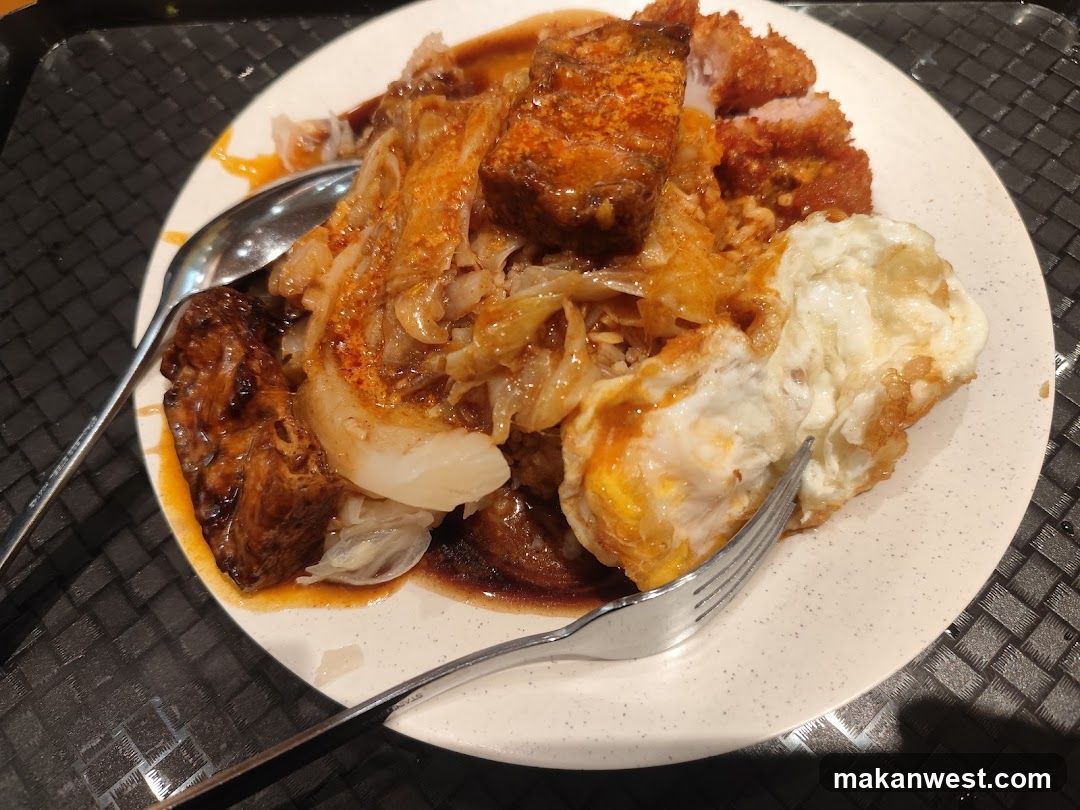 Plate of food with meat and egg