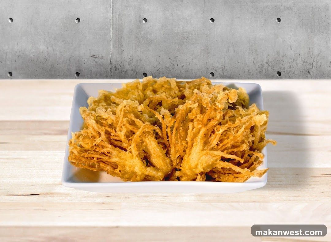 Fried Enoki Mushrooms