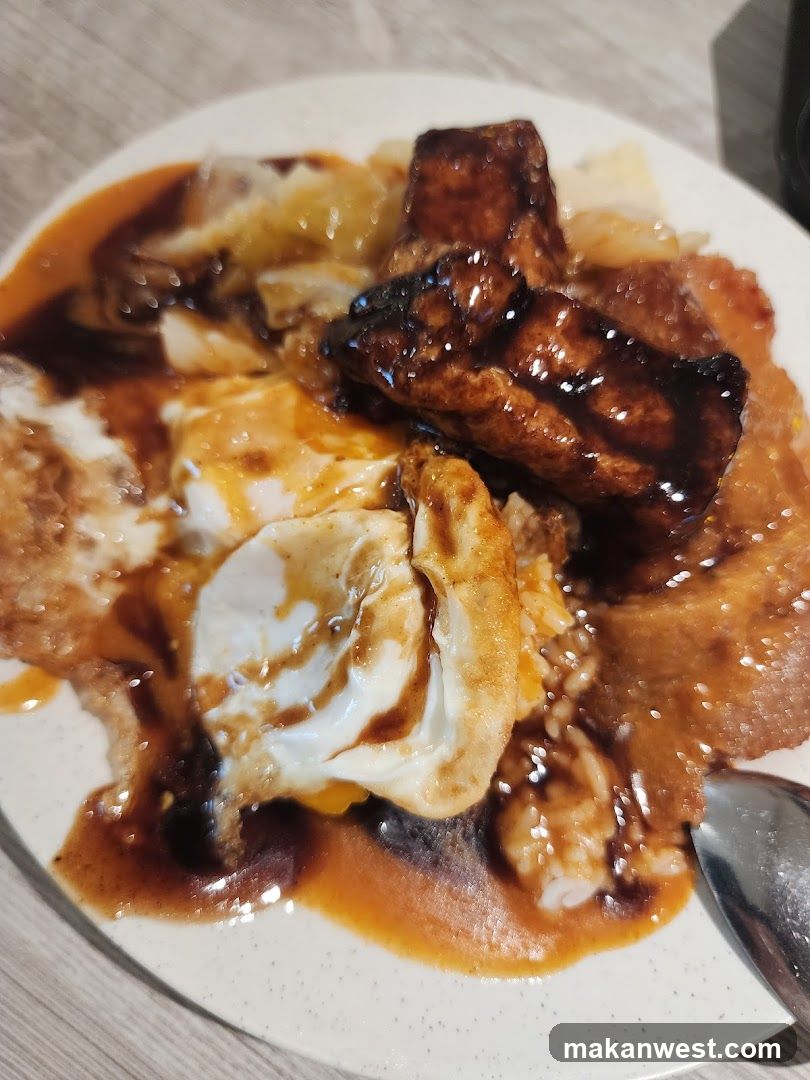 Savory Dish with Fried Egg and Meat