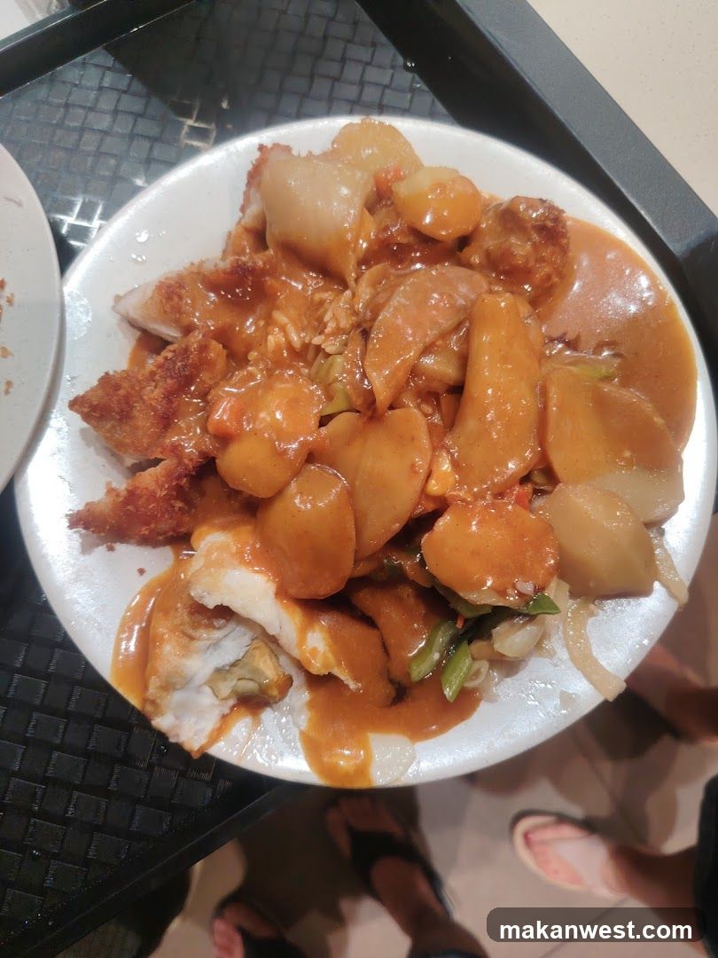 Plate of food with sauce