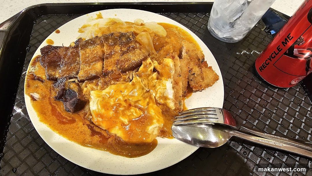 Plate of food with meat and egg