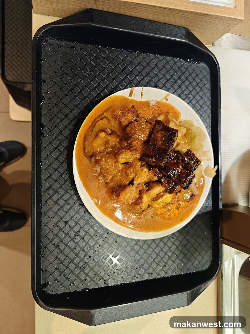 Curry dish on a tray