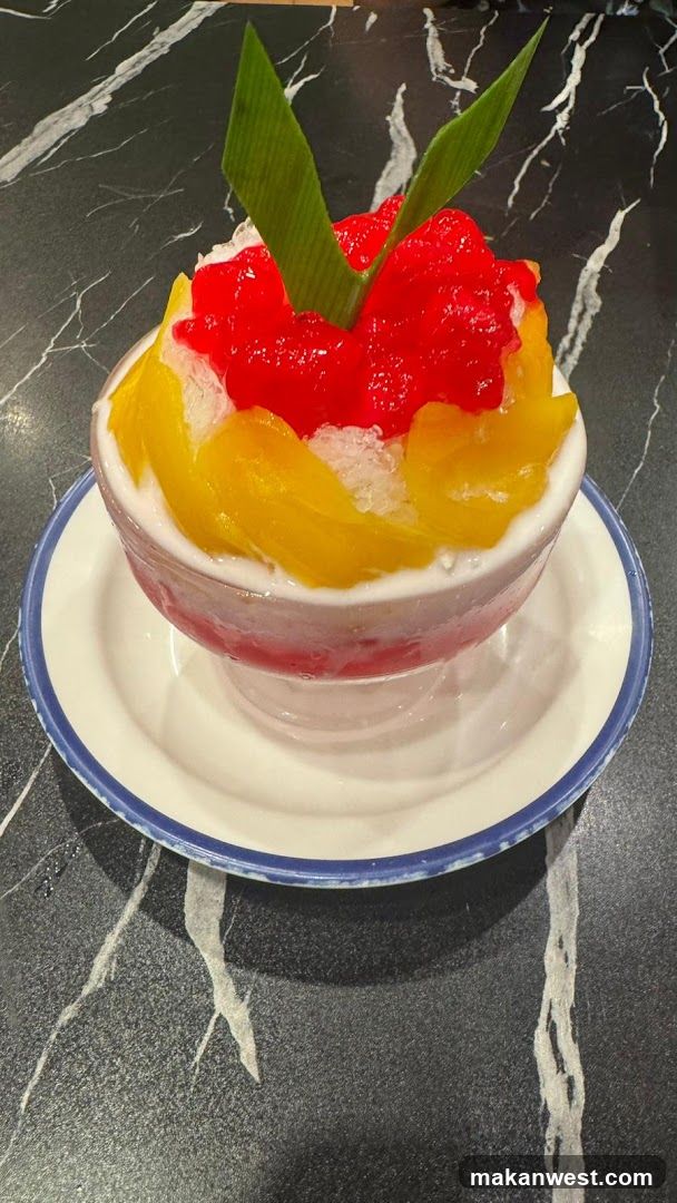 Dessert with Fruit and Ice