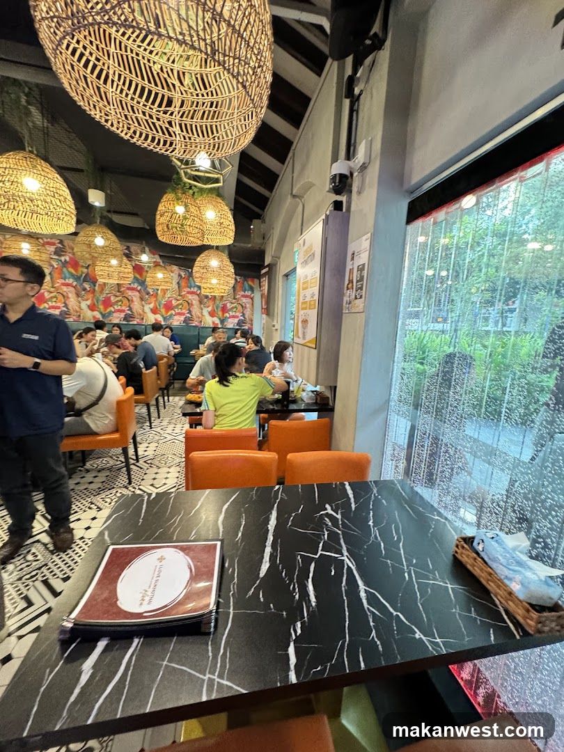 Restaurant Interior with Tropical Decor