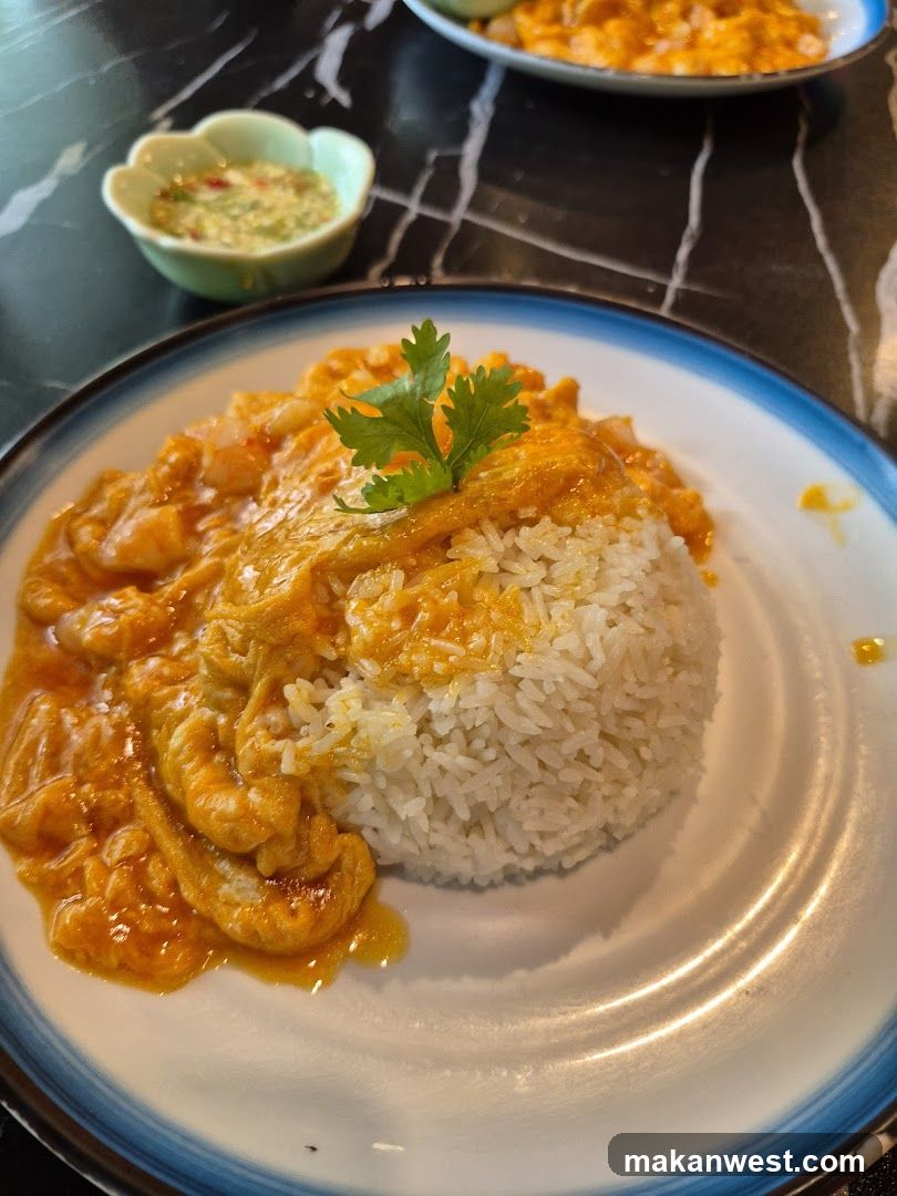 Rice with Orange Sauce and Garnish