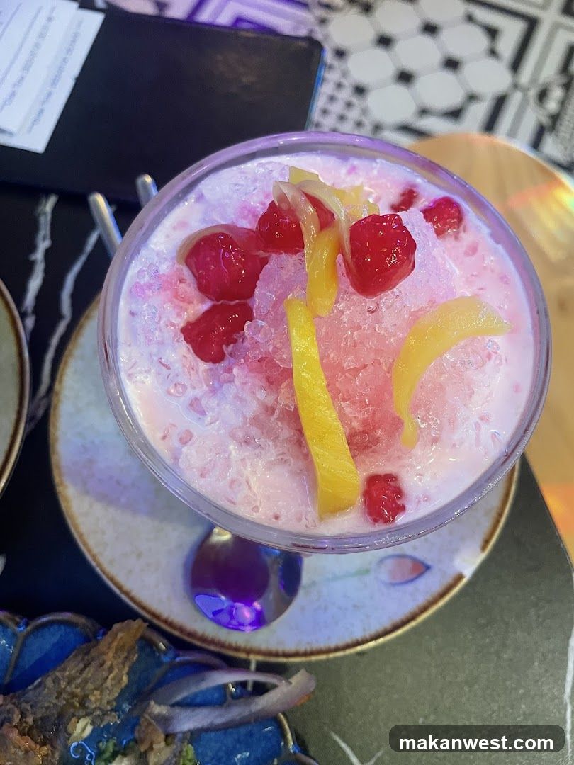 Dessert with Fruit and Ice
