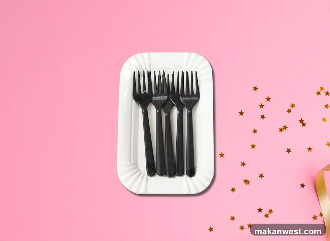 Party Forks on a Plate