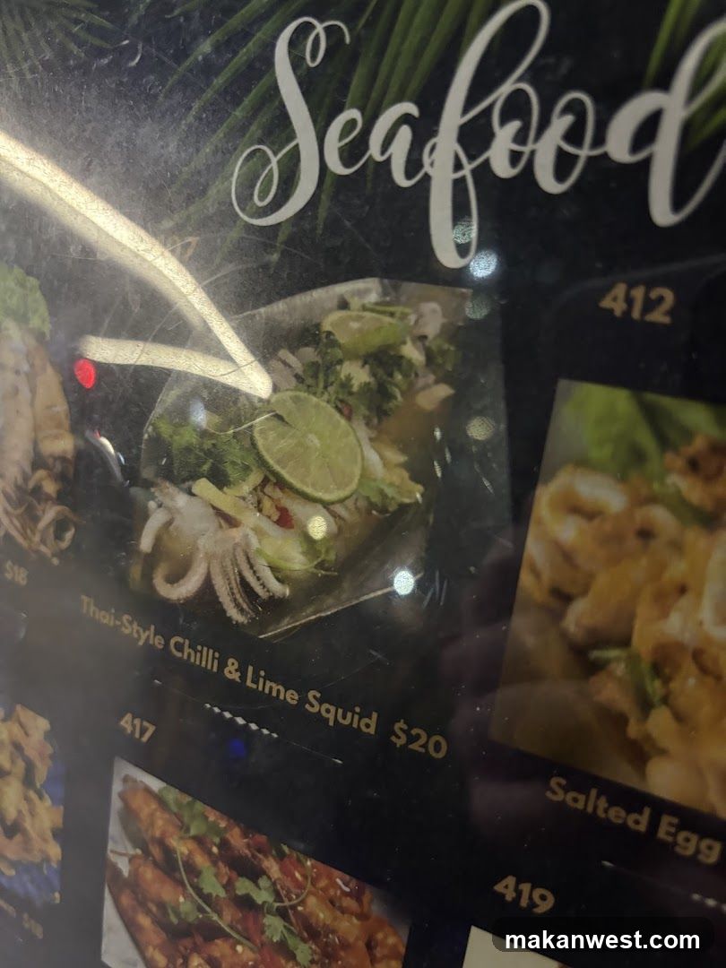 Seafood Menu