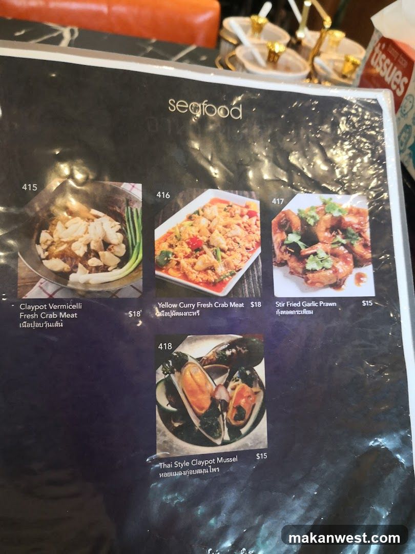 Seafood Menu