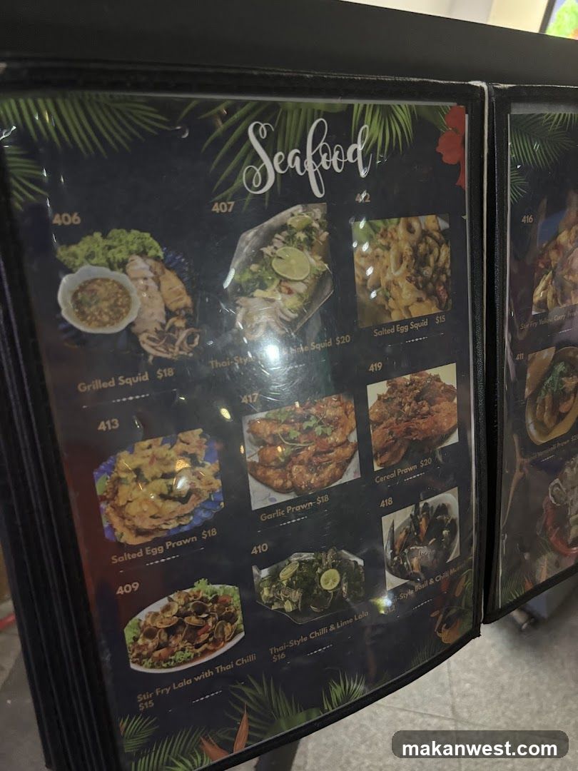 Seafood Menu