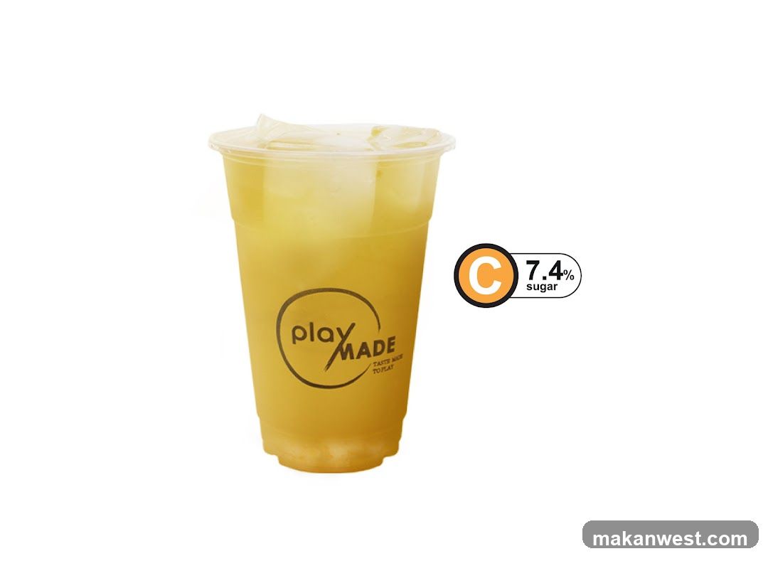 Drink with sugar content indicator