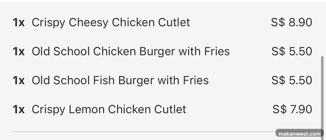 Menu Items