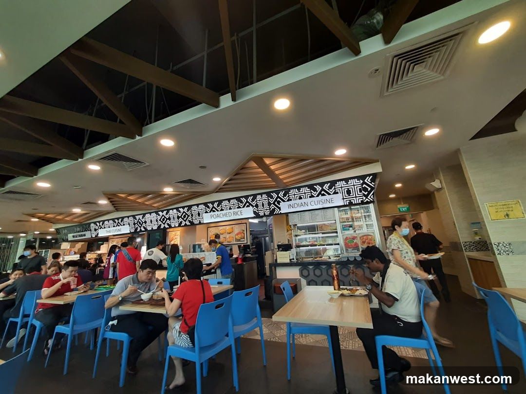 Food court with various cuisines