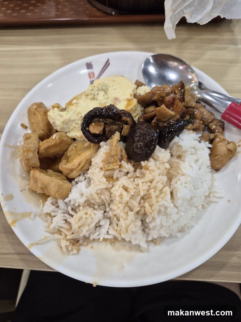 Rice plate with various toppings