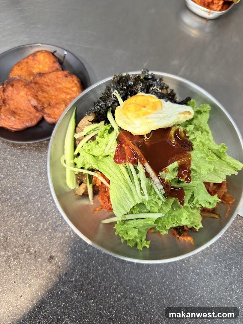 Bibimbap with Fried Egg and Side Dish