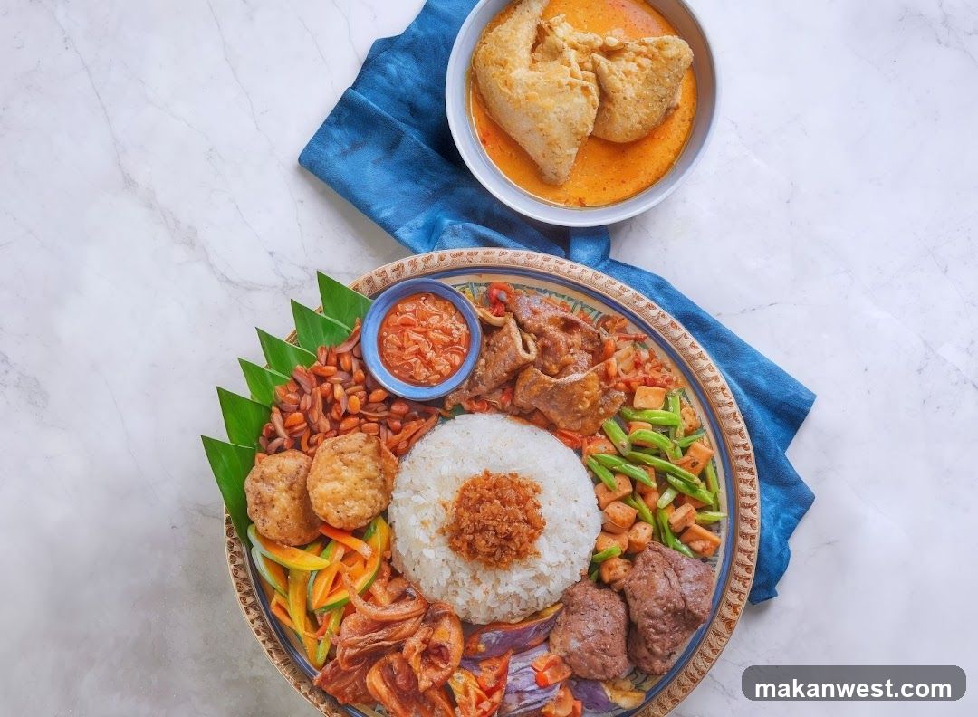 Platter of Indonesian Food