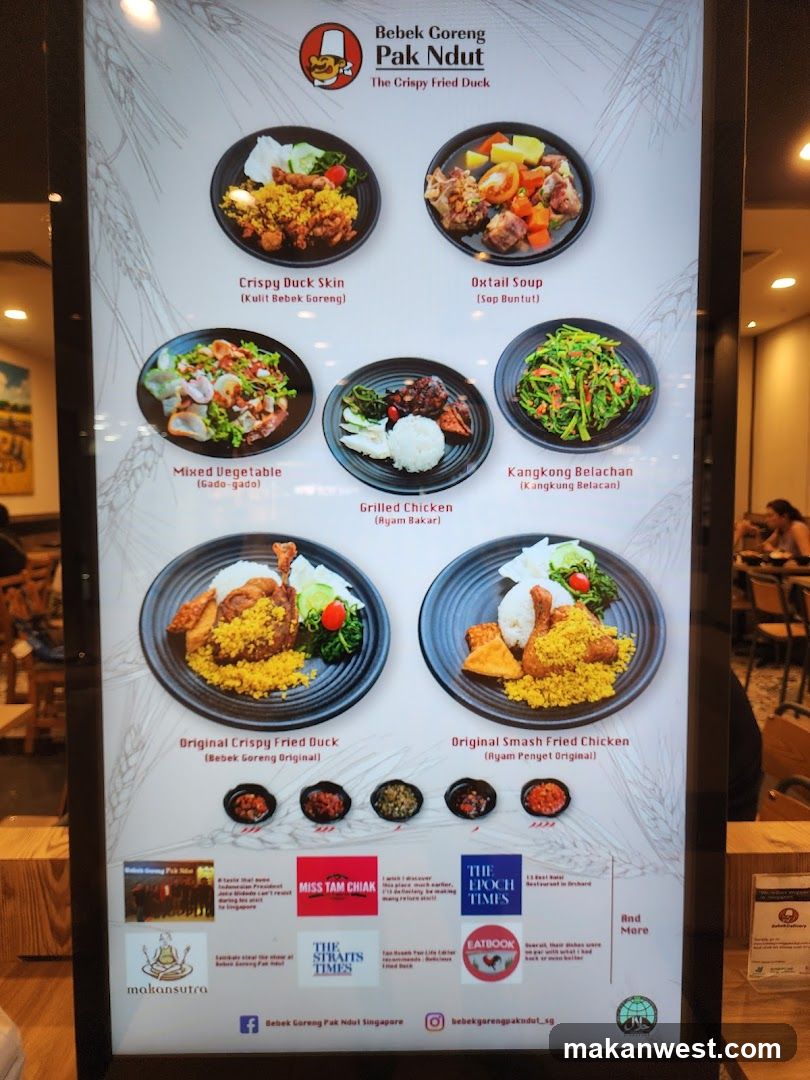 Bebek Goreng Pak Ndut Menu