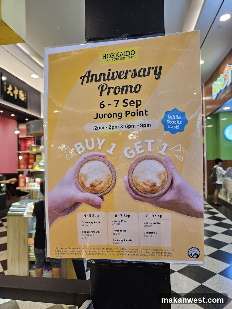 Hokkaido Baked Cheese Tart Anniversary Promo