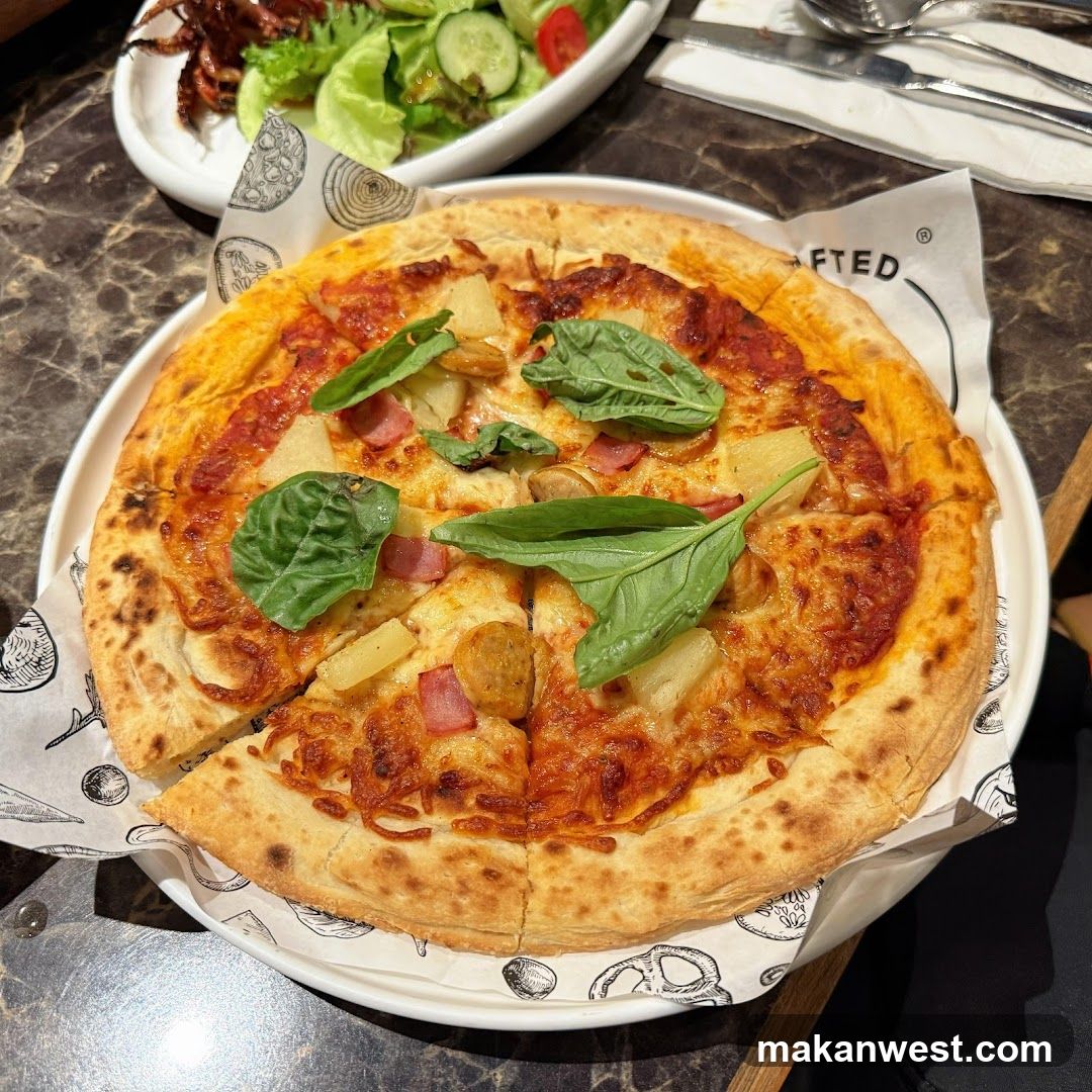 Pizza with Pineapple and Ham